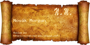 Novák Morgan névjegykártya